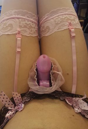 sexy caged sissy
