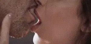 Hot and sensual kiss