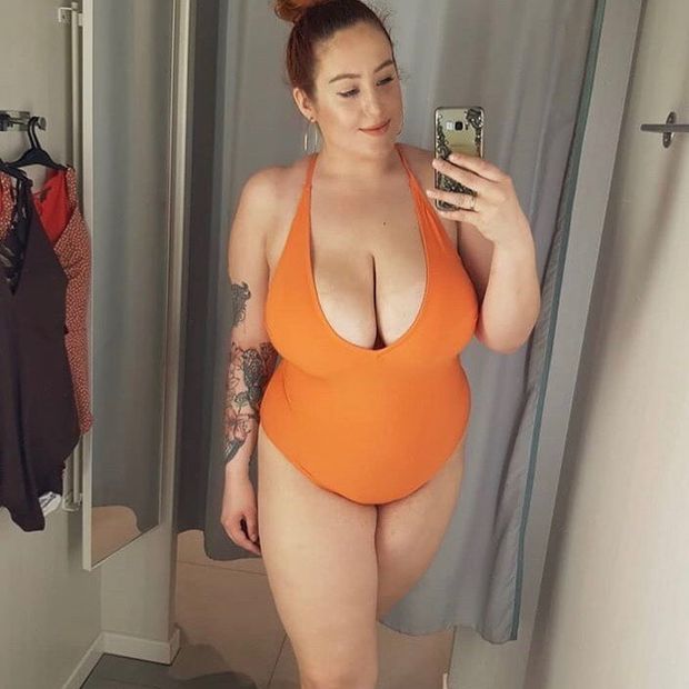 Orange Bikini Try On