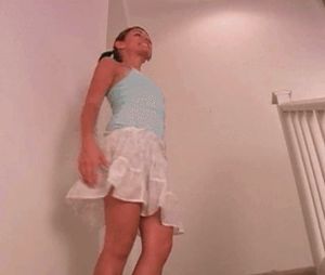stairs panties come down