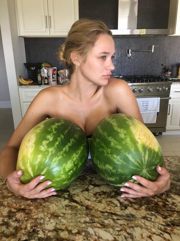 Those are huge melons.
