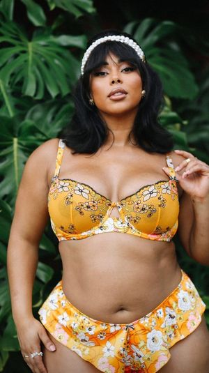 Tabria Majors looking beautiful in SavageXFenty lingerie