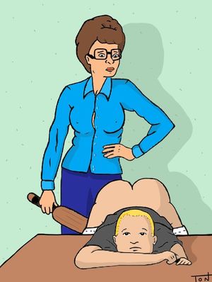 Peggy loves to discipline Bobby's little ass
