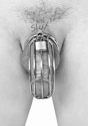 Chastity cage slut