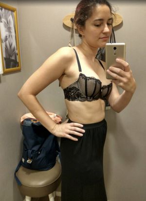 Elegant changing room fun
