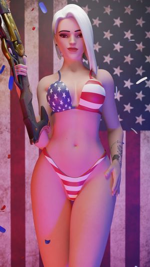 Ashe American Flag Bikini(Gelzy)