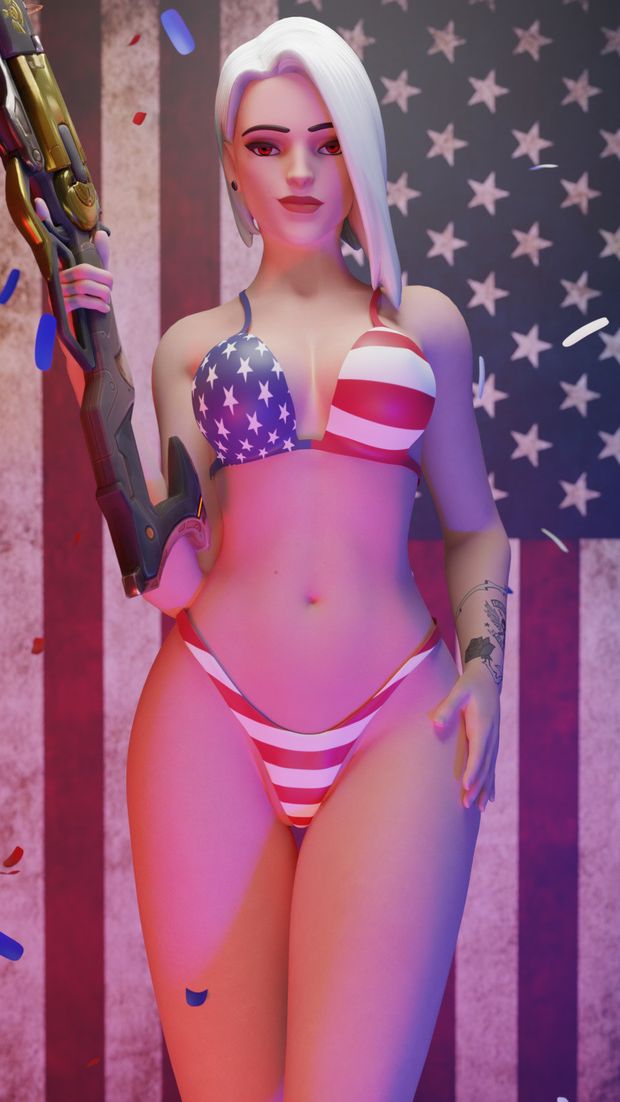 Ashe American Flag Bikini(Gelzy)