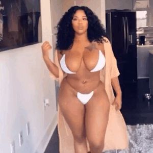 Brianna Francisco in a bikini and a robe