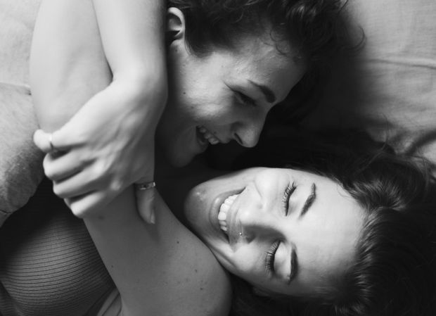 She sees a couple getting it on and joins them. But which one of them gets her off?