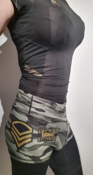 military yoga shorts