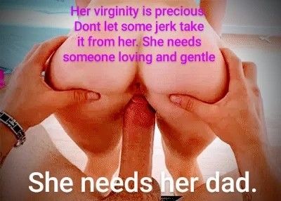 Dad enters daughters tight virgin hole