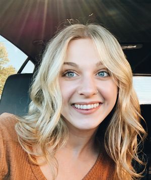 cute blonde teen selfie in the car