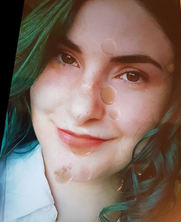 cute slut with cum on her face