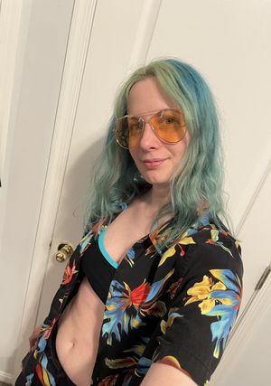 green hair slut wants your cock