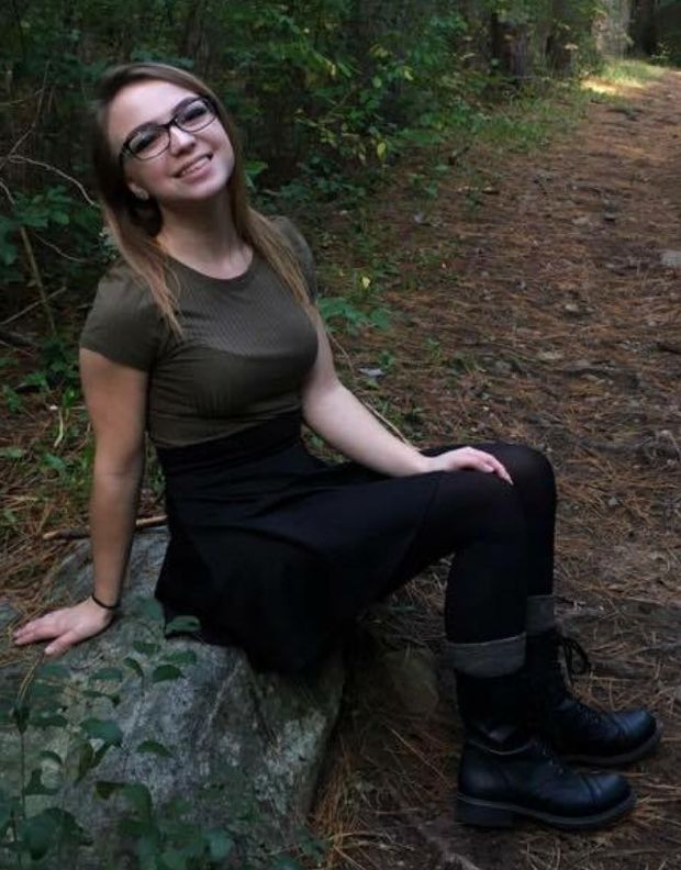 cute glasses slut outside
