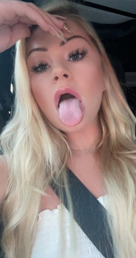Blonde in car