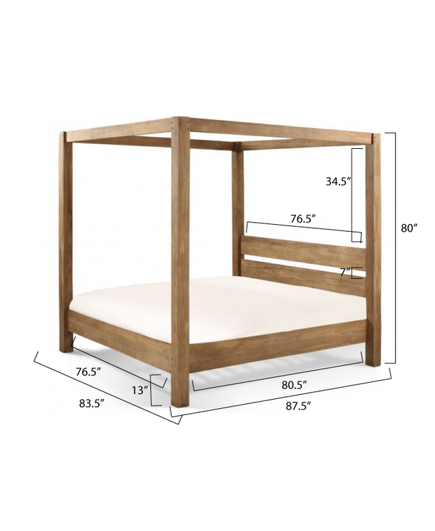 How to build a modern minimal canopy queen bed