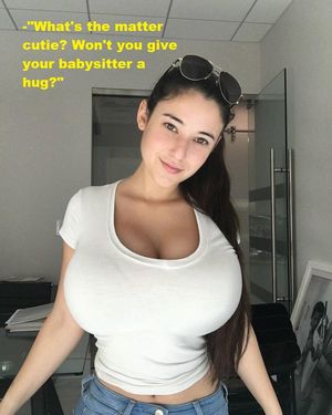 Hug the babysitter