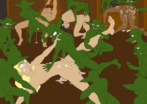 Sissy pounded and dominated by goblin