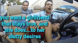 she told you her friend is gay. he laughs about it as he cums in her mouth