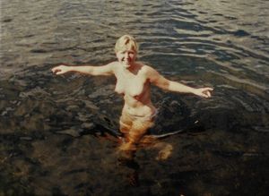 GF from boat--here is one she had taken of herself in Europe