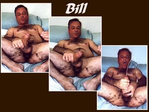 Hairy Bill doing another nice spunk-demo