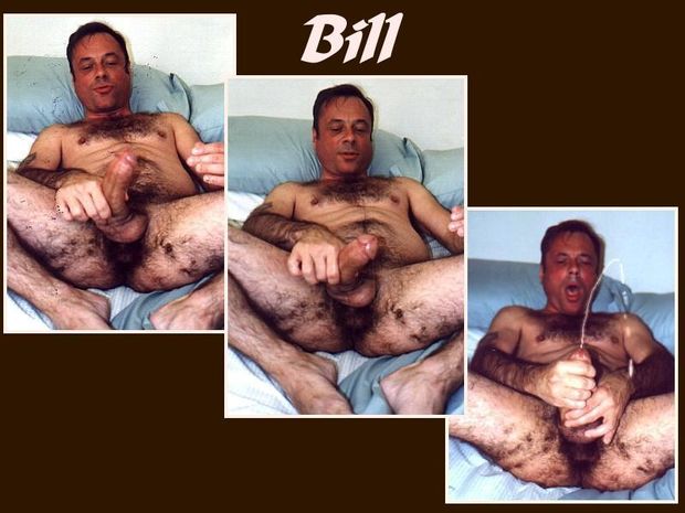 Hairy Bill doing another nice spunk-demo