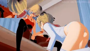 Crossdresser get multiple creampie from Femboy
