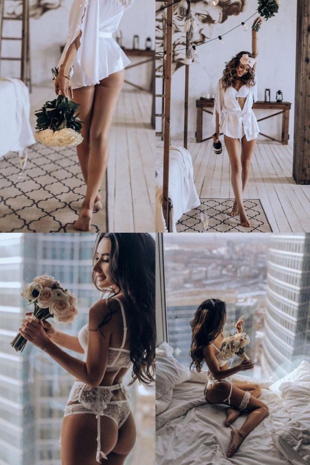 Sexy bride in lingerie