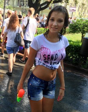 Hot wet teenage babe