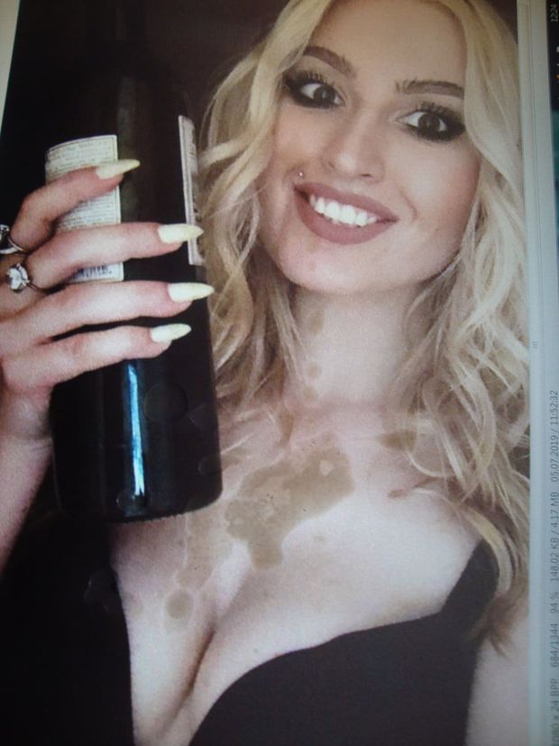 cum tribute for blonde with nice tits