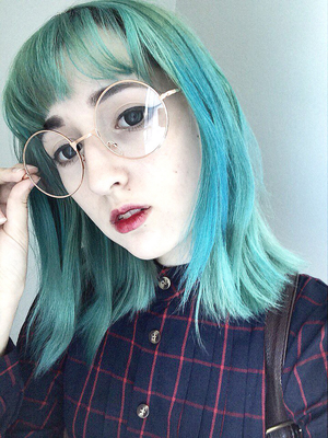 Blue haired cutie