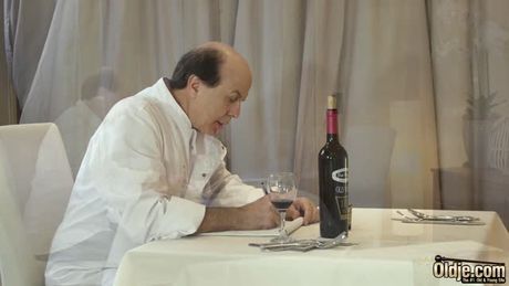 A little wine makes horny blonde ready to fuck