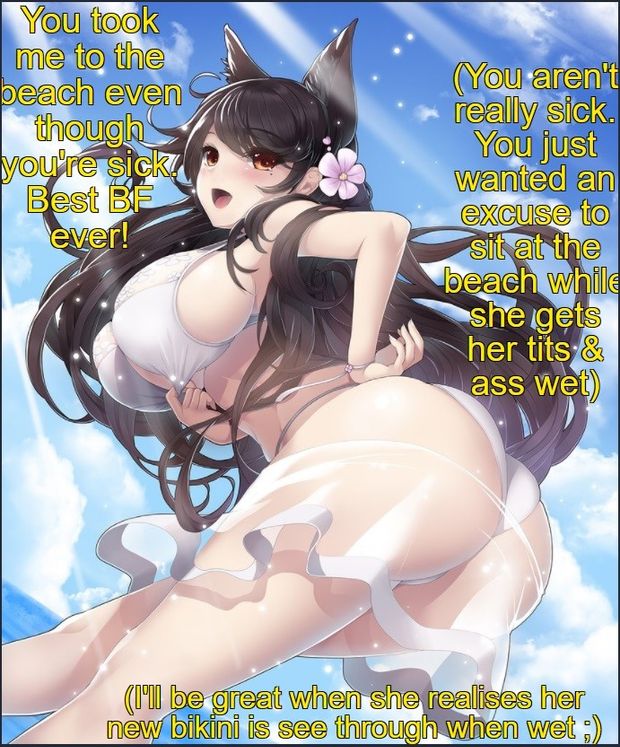 You bring your GF to the beach for an expected surprise
