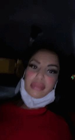 Latina flashing tits public