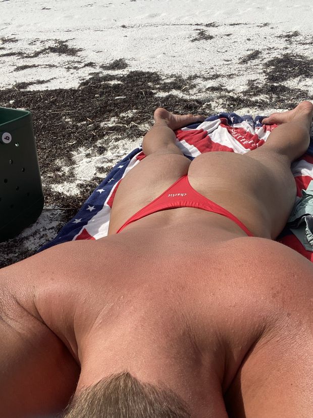 Public beach tanning