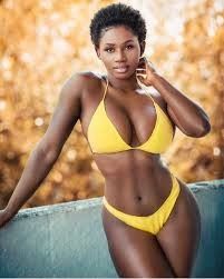 Joyce Appia looking cute in Yellow bikini