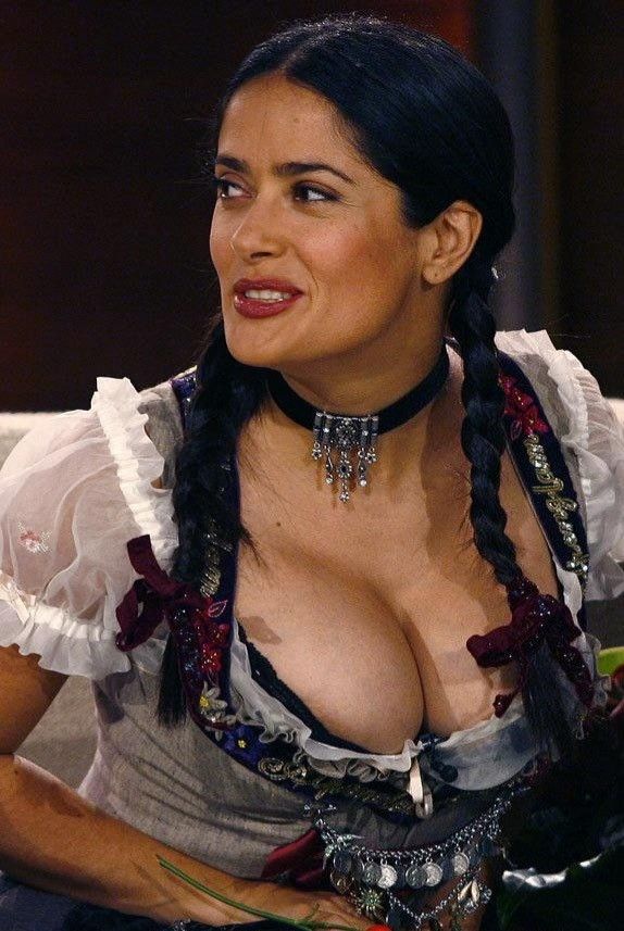 Salma pigtails boobs