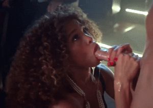 Cecilia Lion gives sloppy head in a movie theater