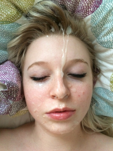 Pretty face sprayed down.