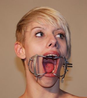 Ring gagged ready for blowjob