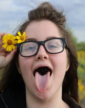 Fat face BBW with stupid dumb look on her face