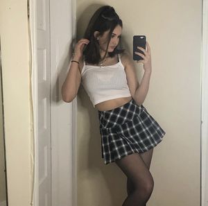 Hot teen in skirt
