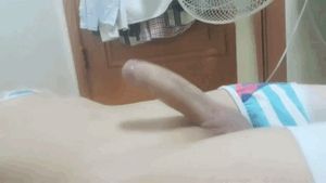 Beautiful smooth cock cums