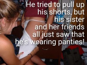 Bro gets pantsed by sis