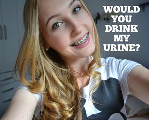 I really have to go and you will have to drink all of it or be punished if any spills!