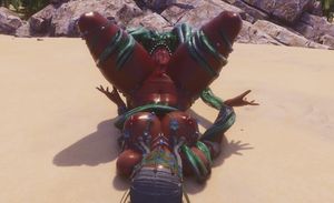 Big Ass Slut fucked by tentacle #5