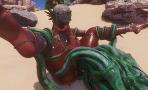 Big Ass Slut fucked by tentacle #6