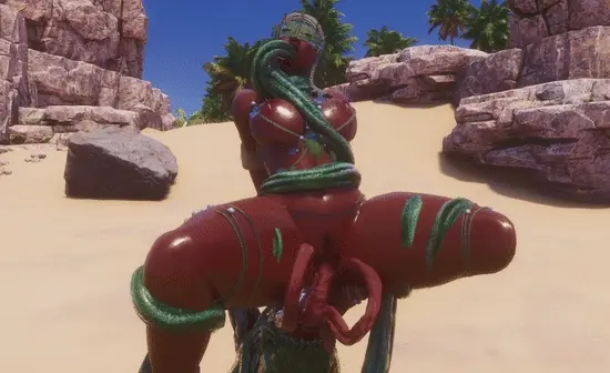 Big Ass Slut fucked by tentacle #9