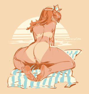 Princess Peach's peach on the beach